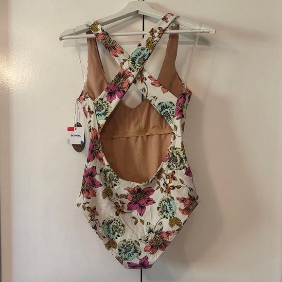 NWT Prana Floral One Piece Swimsuit - Pink, Green, Yellow - Picture 5 of 6